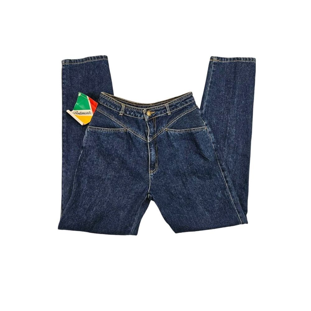 NWT Vintage Pentimento Misses Size 11 Blue Straight Leg Denim Pants With...